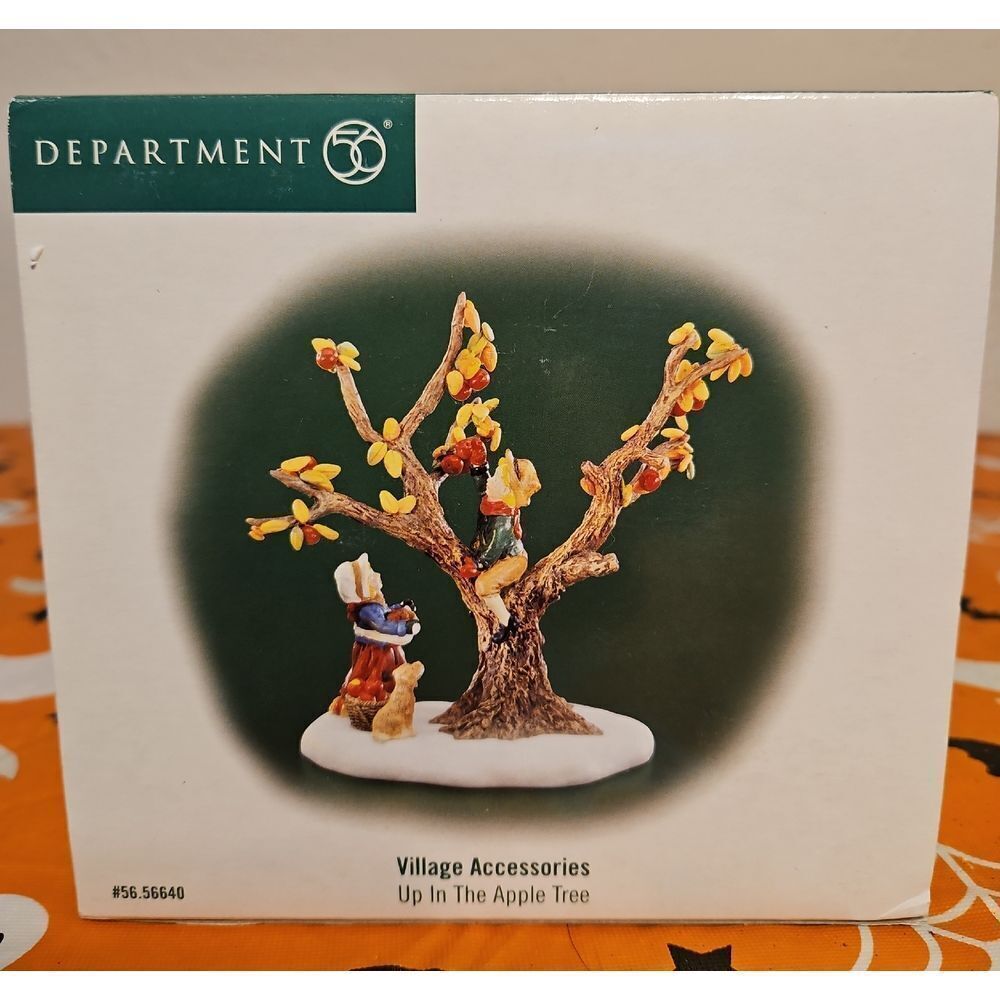 Department 56 Village Accessories Apple Tree with Figures